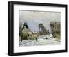 The Versailles Road at Louveciennes, 1869-Camille Pissarro-Framed Giclee Print