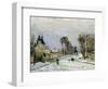 The Versailles Road at Louveciennes, 1869-Camille Pissarro-Framed Giclee Print