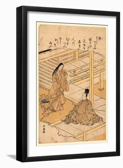 The Verse Beginning with Wa-Katsukawa Shunsho-Framed Giclee Print