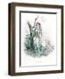 The Vervain, from 'Les Fleurs Animees', Engraved by Charles Geoffroy (1819-82), 1847-Grandville-Framed Giclee Print
