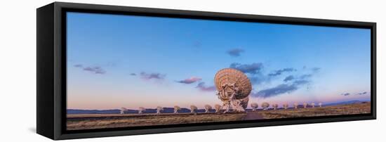 The Very Large Array Radio Telescope in New Mexico at Sunset-null-Framed Stretched Canvas