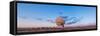 The Very Large Array Radio Telescope in New Mexico at Sunset-null-Framed Stretched Canvas