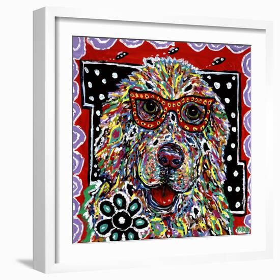 The Very Smart Golden-MADdogART-Framed Giclee Print