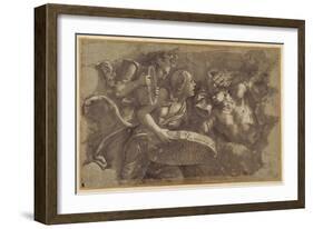 The Vestal Tuccia with the Sieve-Giulio Romano-Framed Giclee Print