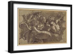 The Vestal Tuccia with the Sieve-Giulio Romano-Framed Giclee Print