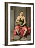 The Vestal Virgin Tuccia, Ca 1555-Giovan Battista Moroni-Framed Giclee Print