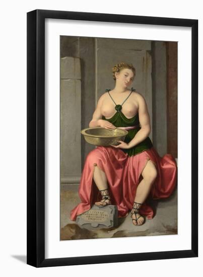 The Vestal Virgin Tuccia, Ca 1555-Giovan Battista Moroni-Framed Giclee Print