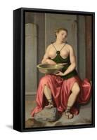 The Vestal Virgin Tuccia, Ca 1555-Giovan Battista Moroni-Framed Stretched Canvas