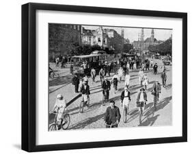 The Vesterbrogade, Copenhagen, Denmark, C1922-T Larsen-Framed Giclee Print