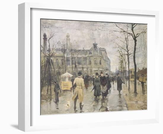 The Vesterbrogade in Copenhagen-Paul Fischer-Framed Giclee Print