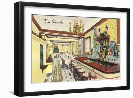 The Vesuvio Cafe-null-Framed Art Print