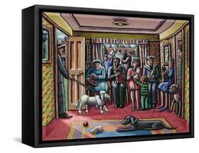 The Vet's Waiting Room-PJ Crook-Framed Stretched Canvas