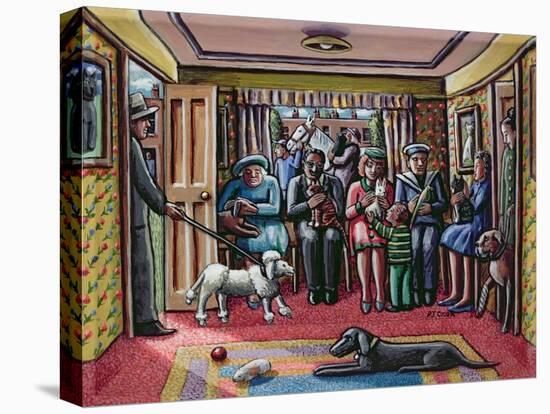 The Vet's Waiting Room-PJ Crook-Stretched Canvas