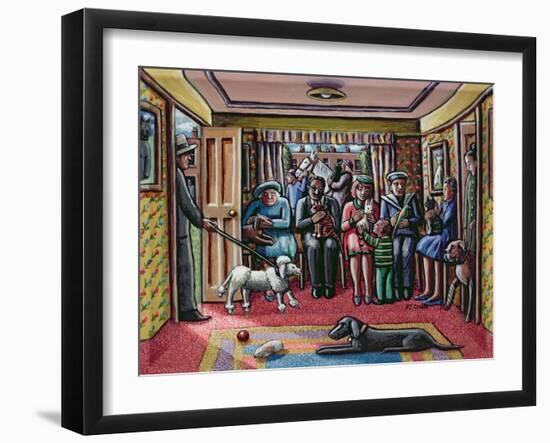 The Vet's Waiting Room-PJ Crook-Framed Giclee Print