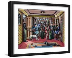 The Vet's Waiting Room-PJ Crook-Framed Giclee Print