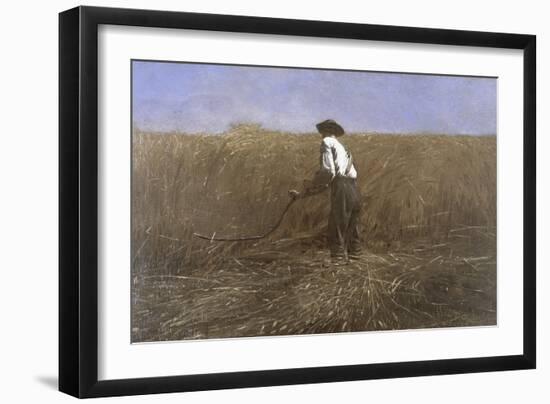 The Veteran in a New Field-Winslow Homer-Framed Giclee Print