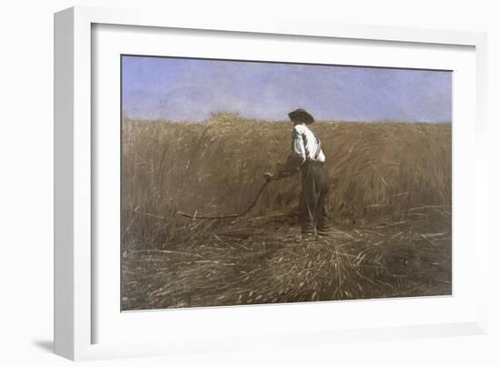 The Veteran in a New Field-Winslow Homer-Framed Giclee Print