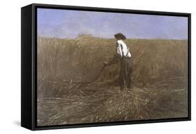 The Veteran in a New Field-Winslow Homer-Framed Stretched Canvas