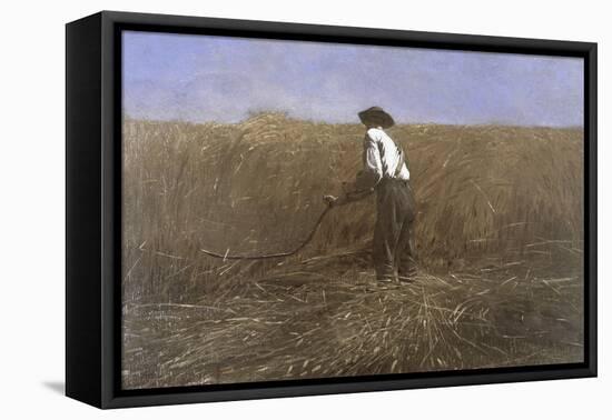 The Veteran in a New Field-Winslow Homer-Framed Stretched Canvas