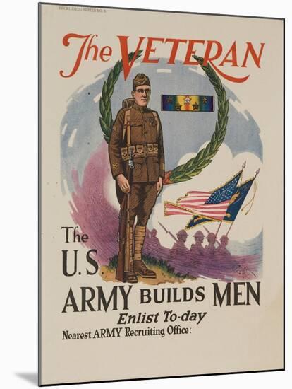The Veteran: the U.S. Army Builds Men-null-Mounted Giclee Print