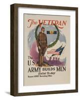 The Veteran: the U.S. Army Builds Men-null-Framed Giclee Print