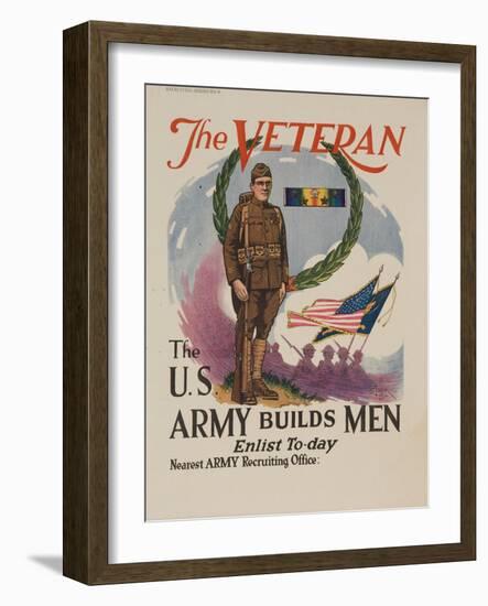 The Veteran: the U.S. Army Builds Men-null-Framed Giclee Print