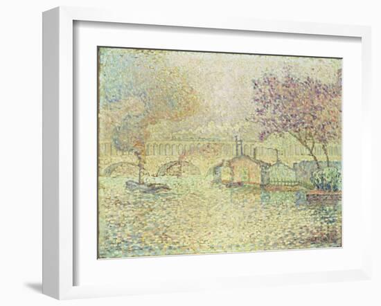 The Viaduct at Auteuil, C.1900-Paul Signac-Framed Giclee Print