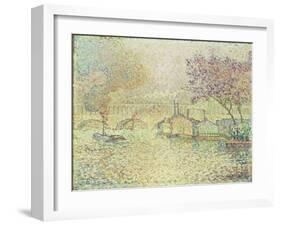 The Viaduct at Auteuil, C.1900-Paul Signac-Framed Giclee Print