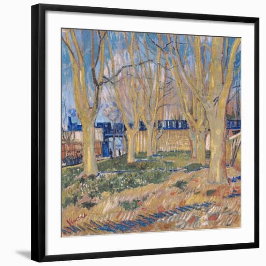 The Viaduct in Arles. the Blue Train, 1888-Vincent van Gogh-Framed Giclee Print