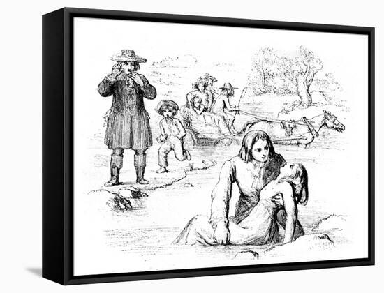 The Vicar of Wakefield' by Oliver Goldsmith-William Mulready-Framed Stretched Canvas