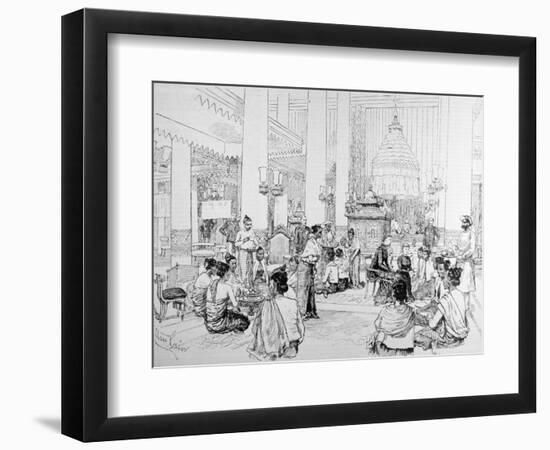 The Viceroy of India in Burmah: Burmese Ladies Taking Tea with Lady Dufferin in the Palace at Manda-Melton Prior-Framed Giclee Print