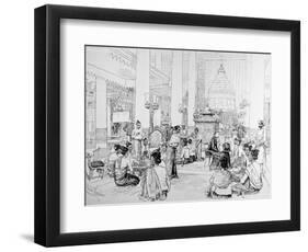 The Viceroy of India in Burmah: Burmese Ladies Taking Tea with Lady Dufferin in the Palace at Manda-Melton Prior-Framed Giclee Print