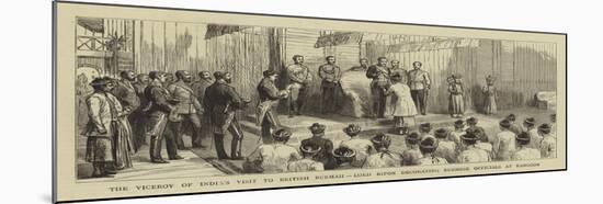 The Viceroy of India's Visit to British Burmah, Lord Ripon Decorating Burmese Officials at Rangoon-null-Mounted Giclee Print