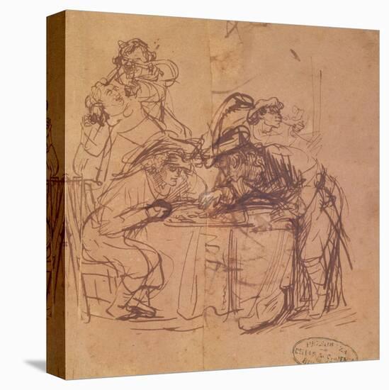 The Vices of the Prodigal Son-Rembrandt van Rijn-Stretched Canvas