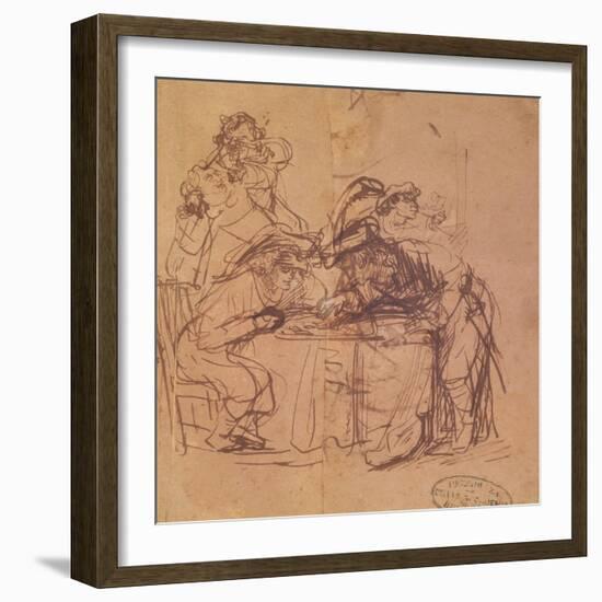 The Vices of the Prodigal Son-Rembrandt van Rijn-Framed Giclee Print