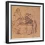 The Vices of the Prodigal Son-Rembrandt van Rijn-Framed Giclee Print