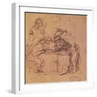 The Vices of the Prodigal Son-Rembrandt van Rijn-Framed Giclee Print