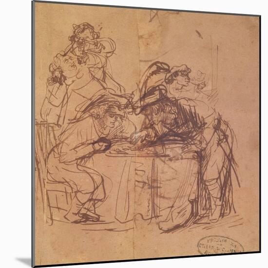 The Vices of the Prodigal Son-Rembrandt van Rijn-Mounted Giclee Print