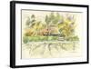 The Vicinity of Scenery in Sagano Rakushi-Sha, Autumn in Kyoto-Kenji Fujimura-Framed Art Print