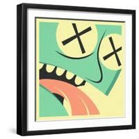 The Victim-Jazzberry Blue-Framed Art Print