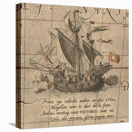 The Victoria, a Spanish Carrack, Ship of Ferdinand Magellan?S Armada De Molucca-Abraham Ortelius-Stretched Canvas