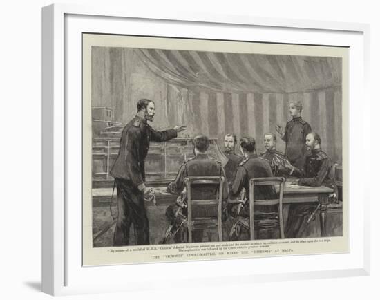 The Victoria Court-Martial on Board the Hibernia at Malta-null-Framed Giclee Print