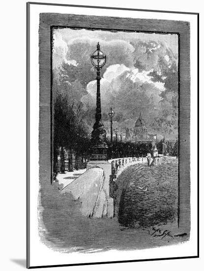 The Victoria Embankment, London-null-Mounted Giclee Print