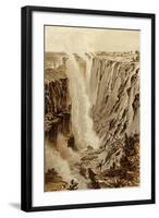 The Victoria Fall, Zambesi, from the East End of the Chasm-Thomas Baines-Framed Giclee Print