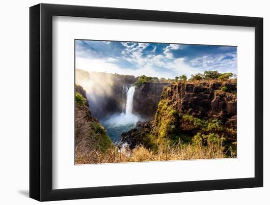 The Victoria Falls is the Largest Curtain of Water in the World (1708 Meters Wide). the Falls and T-Artush-Framed Photographic Print