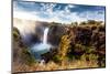 The Victoria Falls is the Largest Curtain of Water in the World (1708 Meters Wide). the Falls and T-Artush-Mounted Photographic Print