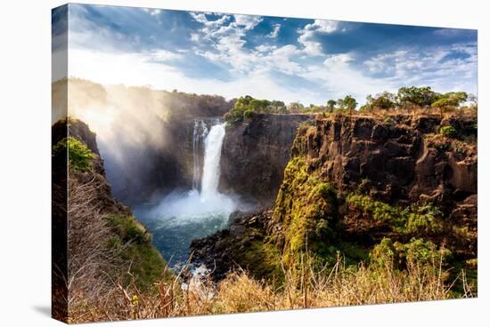 The Victoria Falls is the Largest Curtain of Water in the World (1708 Meters Wide). the Falls and T-Artush-Stretched Canvas