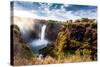 The Victoria Falls is the Largest Curtain of Water in the World (1708 Meters Wide). the Falls and T-Artush-Stretched Canvas