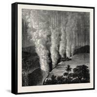 The Victoria Falls of the Zambesi. the Zambezi (Also Spelled Zambeze and Zambesi) Is the Fourth-Lon-null-Framed Stretched Canvas