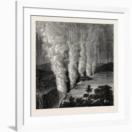 The Victoria Falls of the Zambesi. the Zambezi (Also Spelled Zambeze and Zambesi) Is the Fourth-Lon-null-Framed Giclee Print